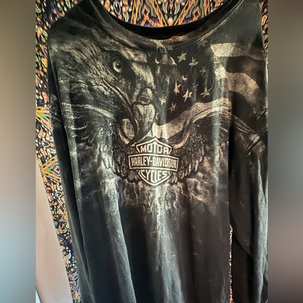 Harley-Davidson Black and Gray all American vintage long sleeve tshirt